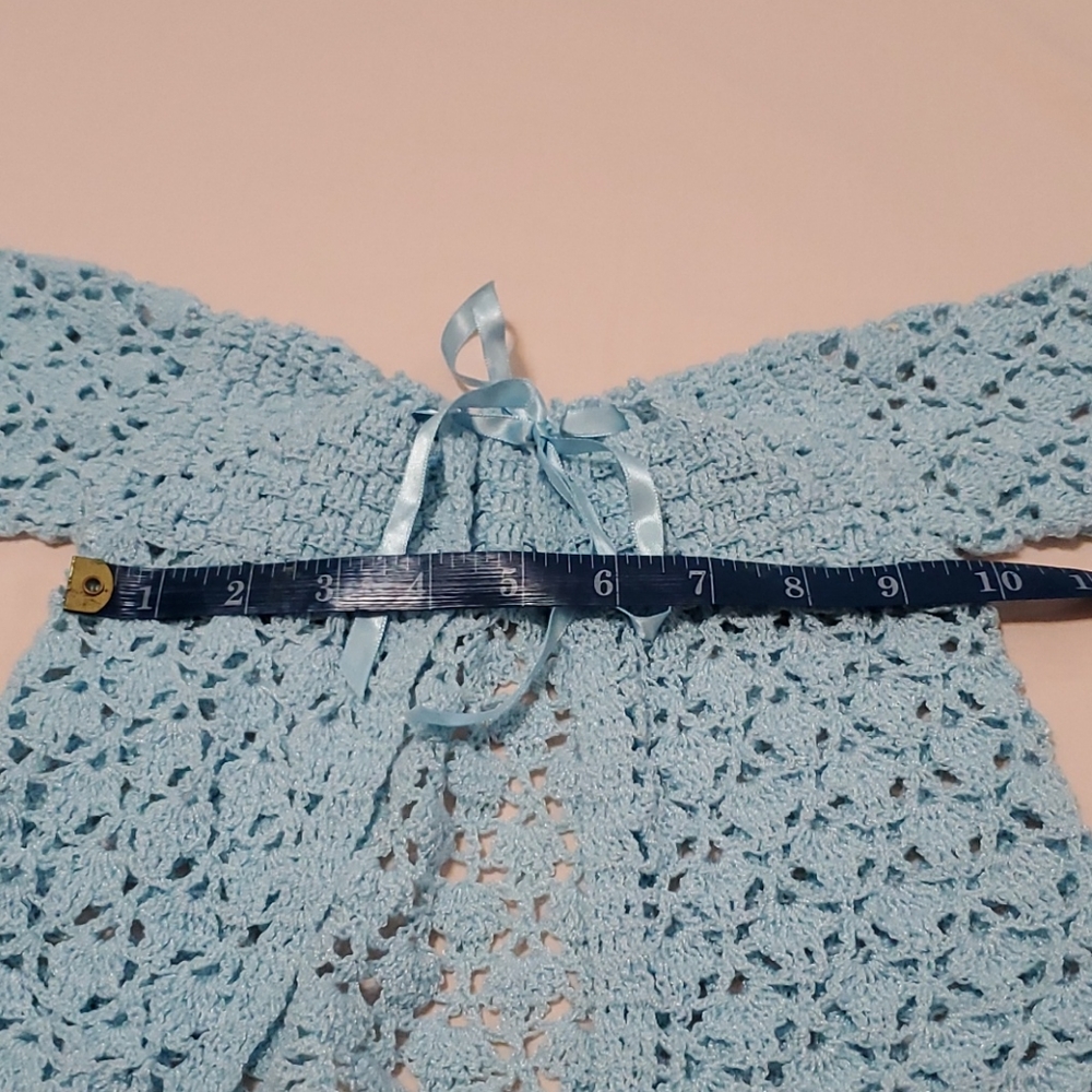 Handmade Blue Baby Sweater - Picture 3 of 7